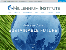 Tablet Screenshot of millennium-institute.org